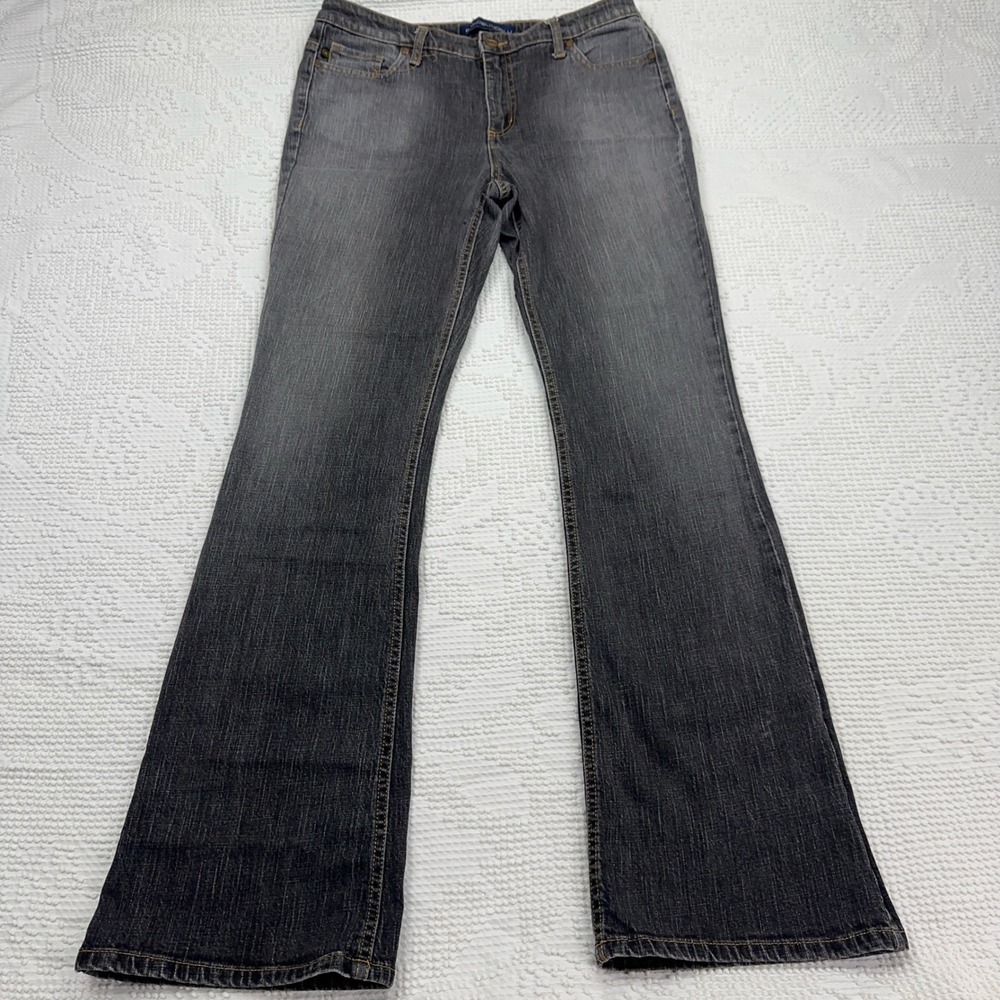 Bandolino Blu Womens Size 8 Black Faded Bootcut Stretch Denim Jeans Pant
